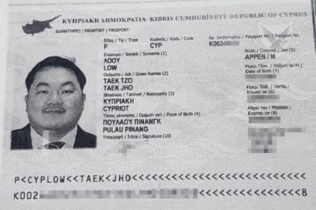 Jho Low Using Fake Passport with Greek name