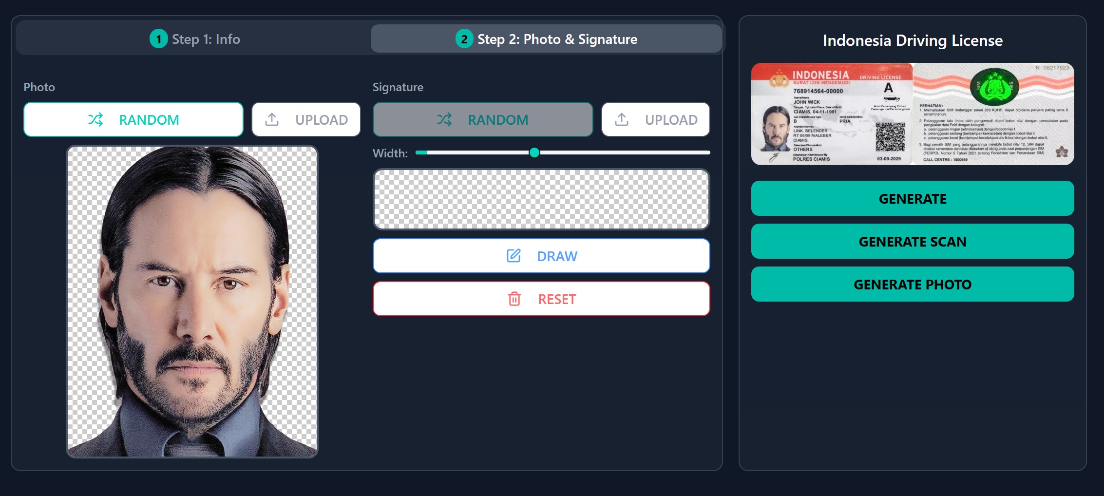 Indonesia License Template Indonesia license template